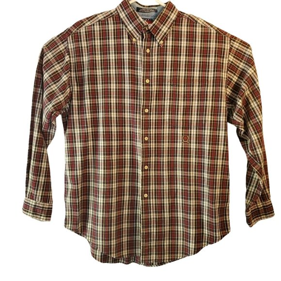 Tommy Hilfiger Other - Vtg Tommy Hilfiger Long Sleeve Plaid Button Down Dress Shirt Sz XL EUC CLEAN!